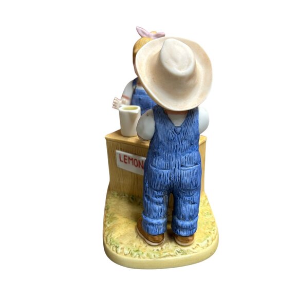 Home Interiors 1999 Denim Days Fresh Lemonade Danny Porcelain Figurine - Picture 4 of 8